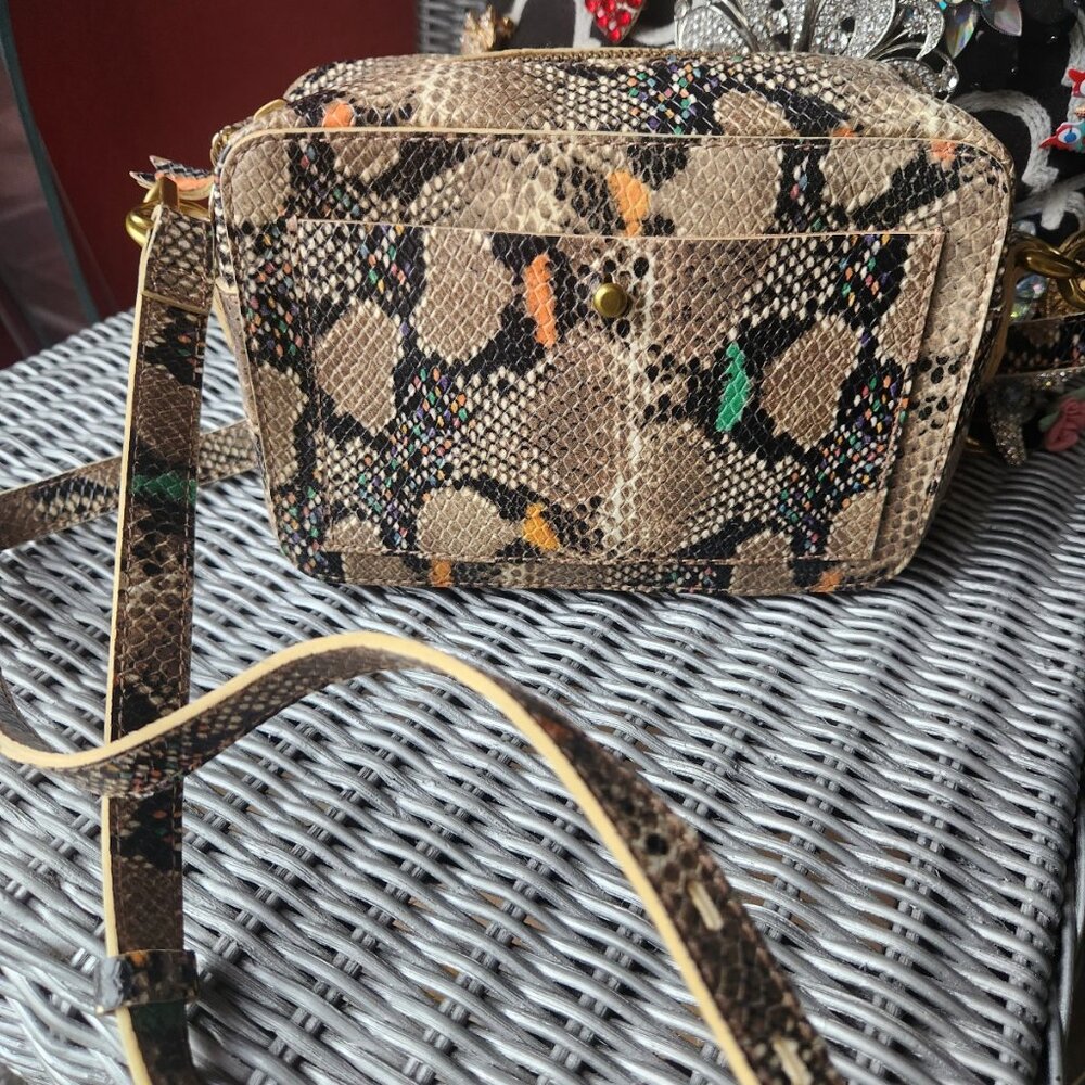 MADEWELL Shoulder Purse ~ The Transport Camera Bag: Snake Embossed Edition